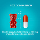 Capsuline Empty Gelatin Capsules Size 00 filled with powder