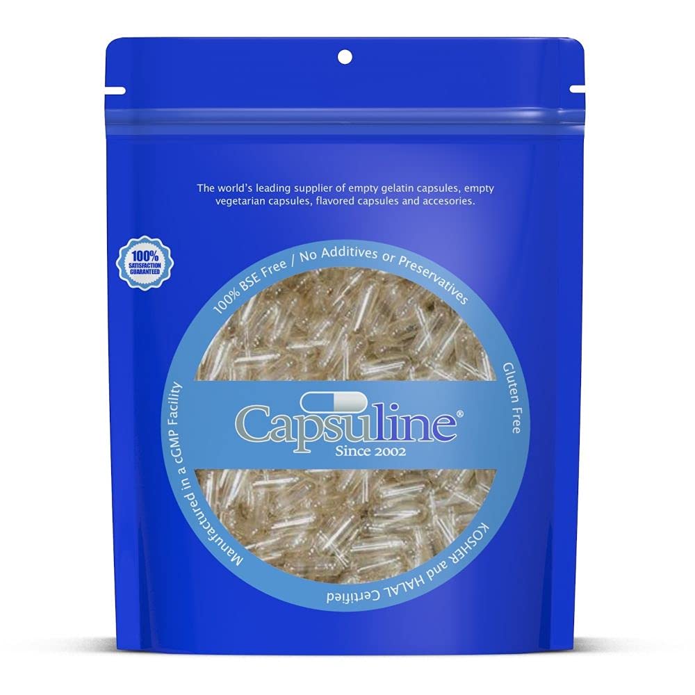 Capsuline Empty Gelatin Capsules Size 00 front view