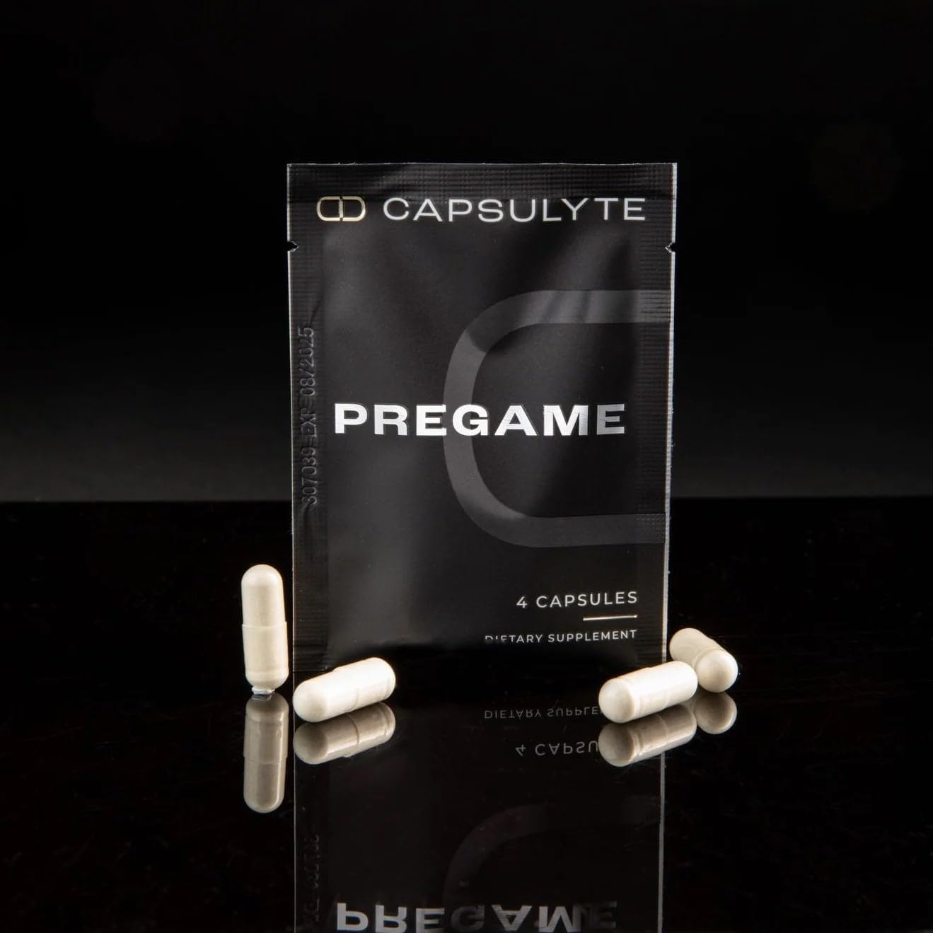 CAPSULYTE PREGAME Milk Thistle Supplement packet with four capsules