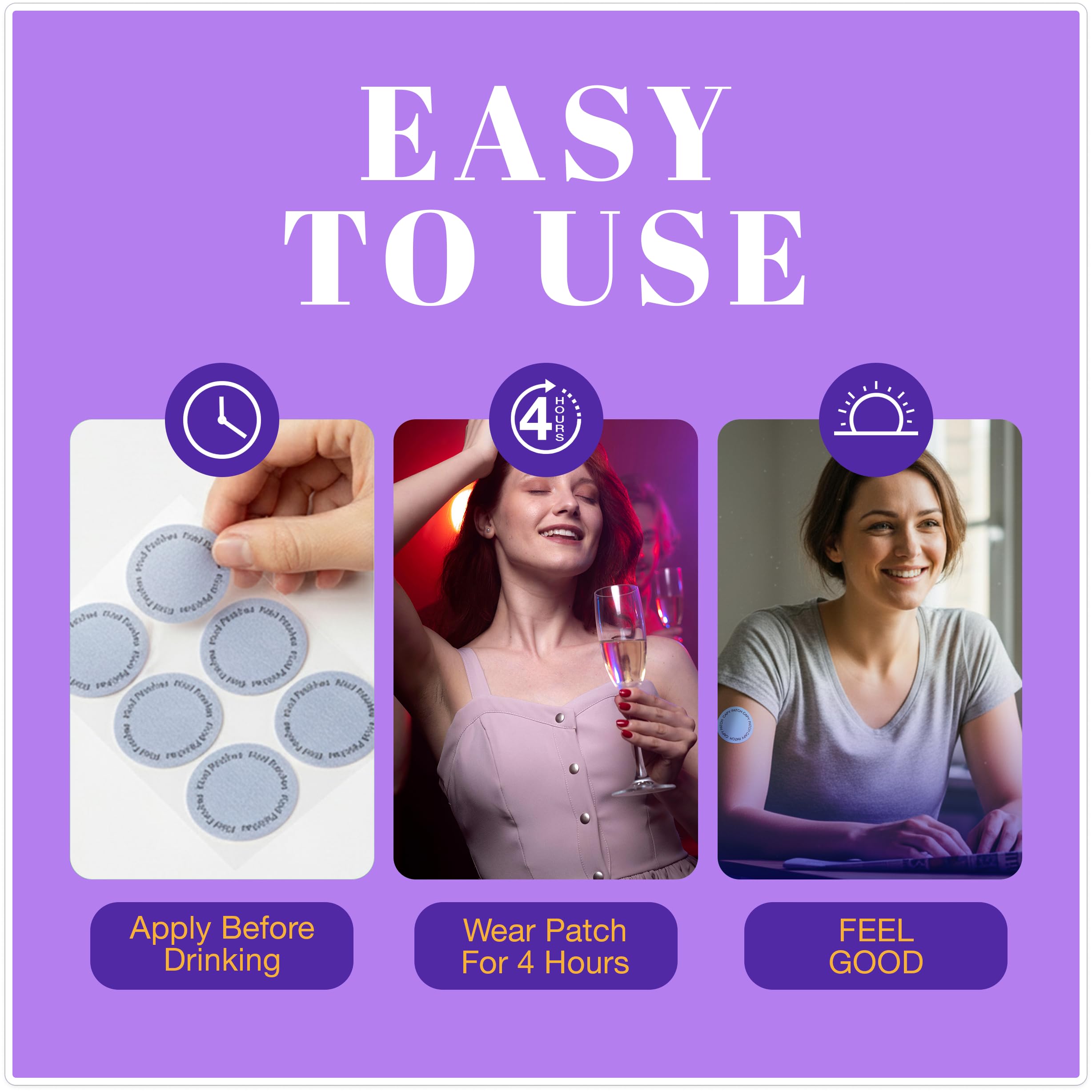 Capy Patch use Patch applied on skin for discreet use