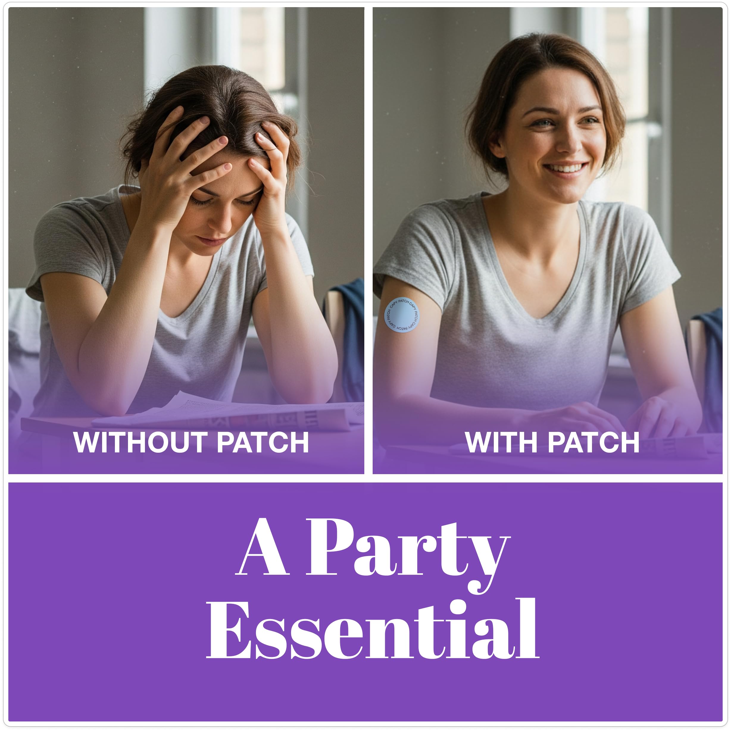 Capy Patch use Patch showing B12 and Vitamin C ingredients