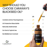 CARAWAY Black Seed Oil with honey and spoon