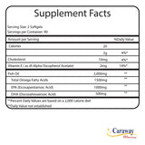 Caraway Vitamins Fish Oil softgels on a table