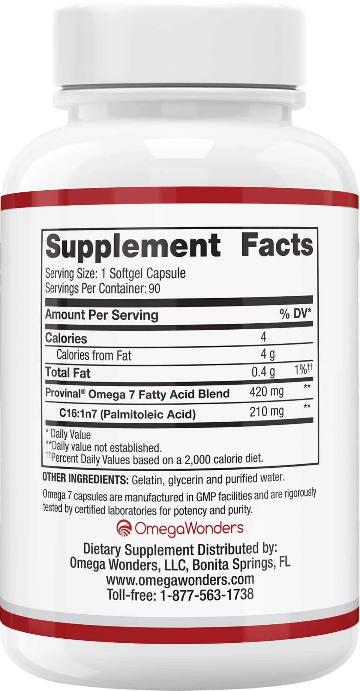 CARDIA7 Omega-7 soft gel showing capsule size