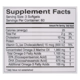 CardioTabs Omega-3 Lemon Minis 1100mg softgels on a table