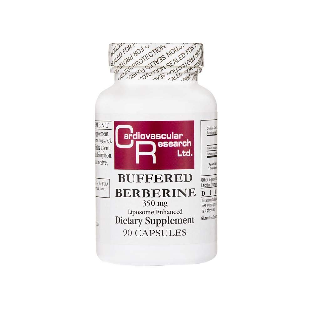 Cardiovascular Research Buffered Berberine 350mg 90 capsules front view