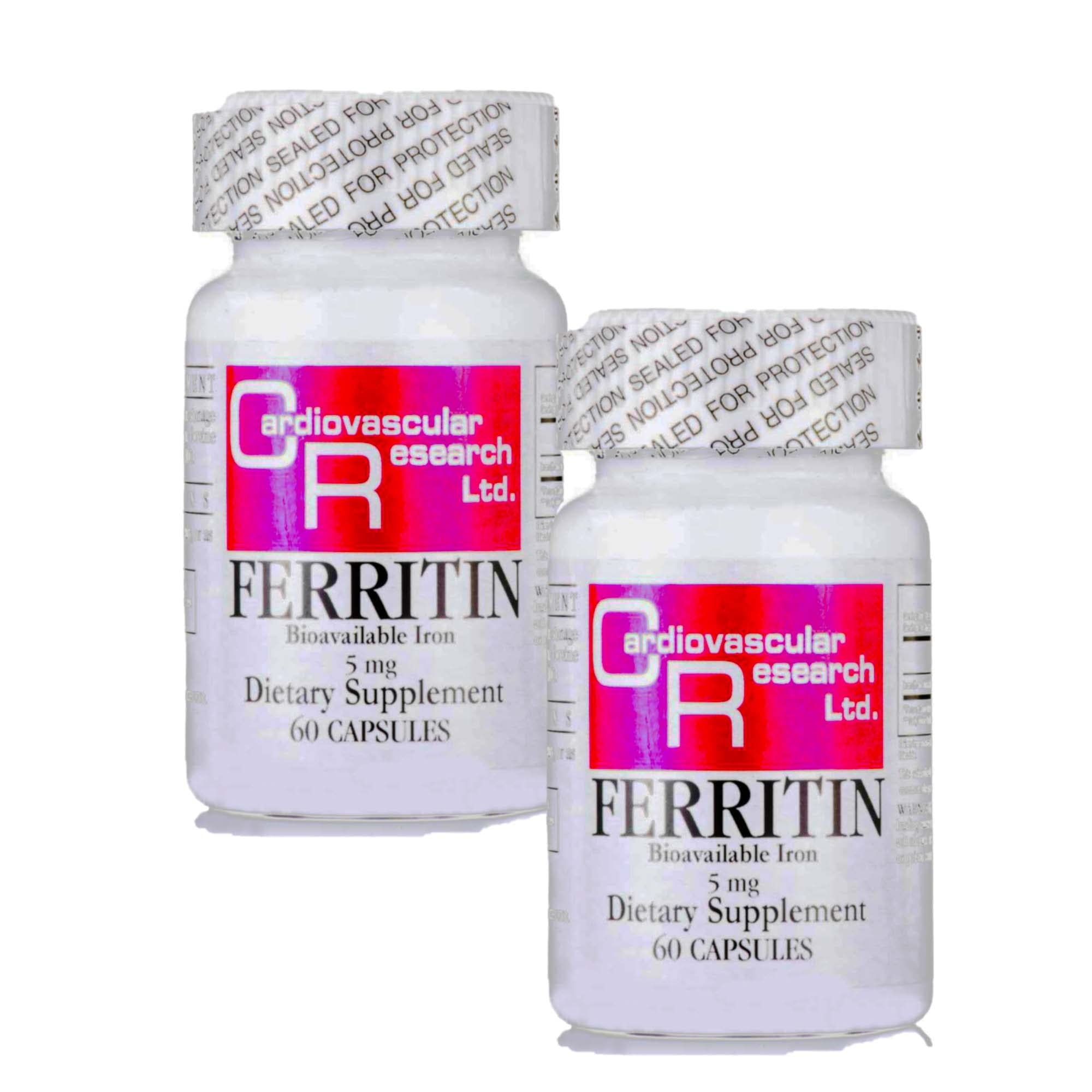 Cardiovascular Research Ferritin Iron Supplement 2 x 60 capsules front view