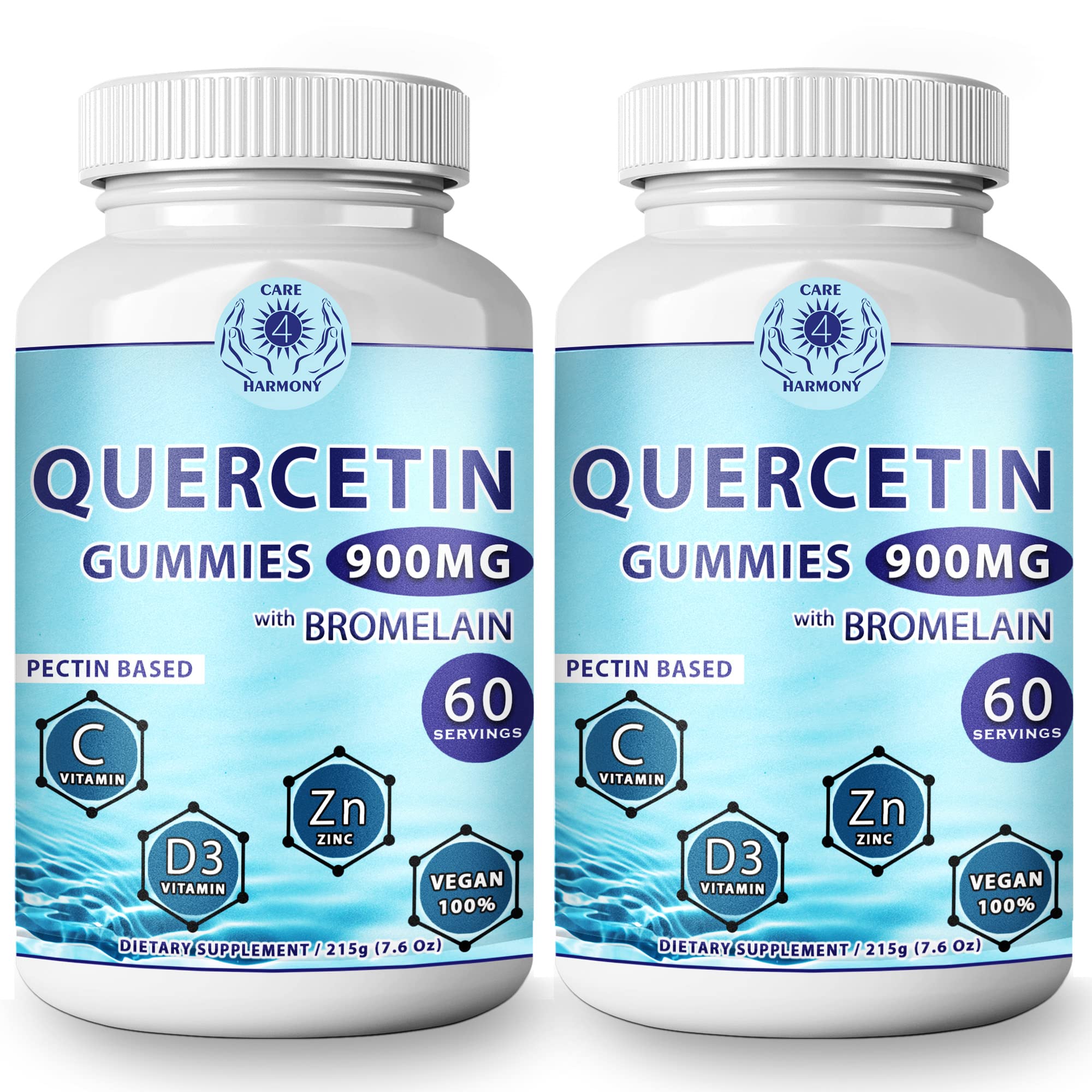 CARE 4 HARMONY Quercetin Gummies front view with packaging