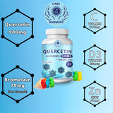 CARE 4 HARMONY Quercetin Gummies side view showing gummies
