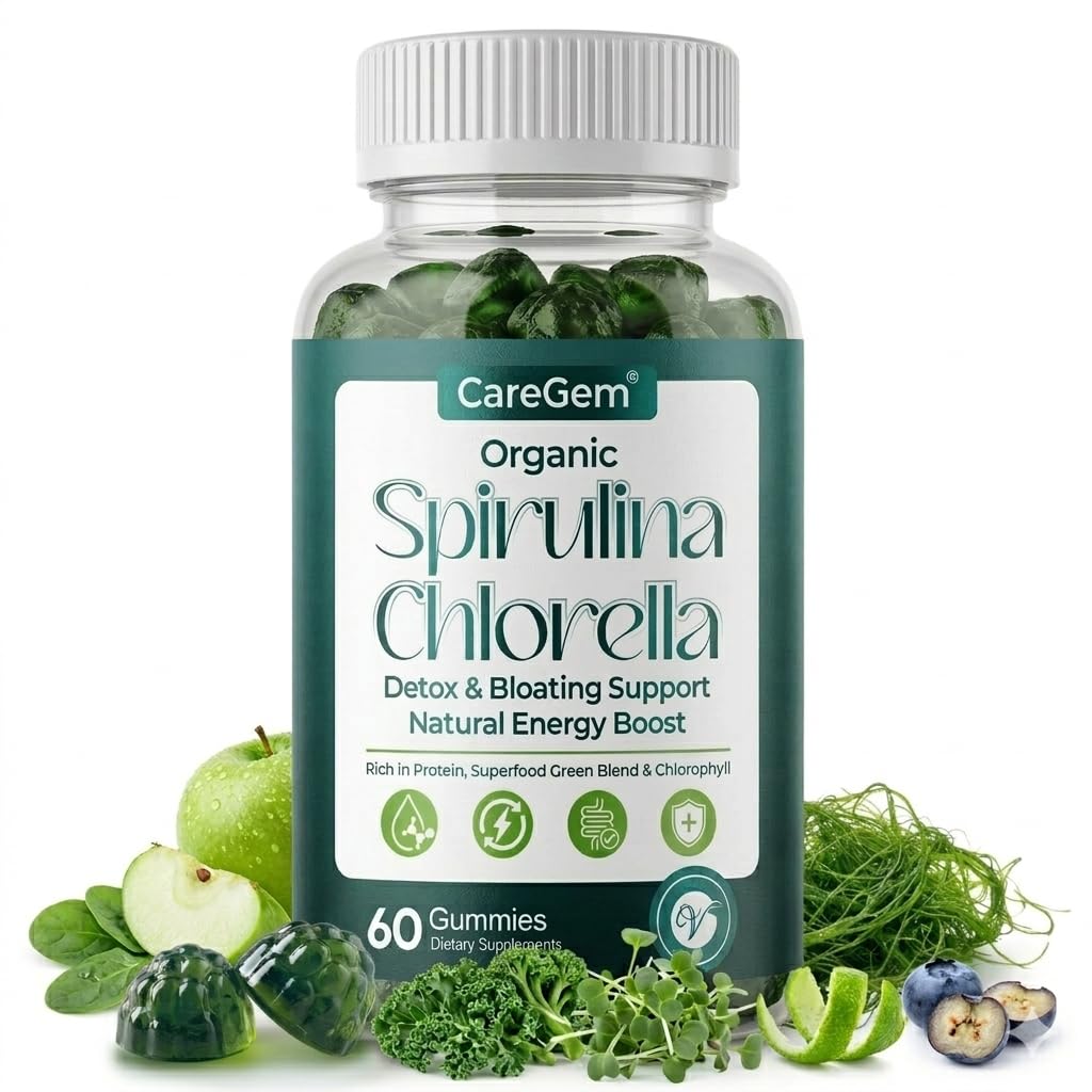 CareGem Spirulina Gummies bottle front view
