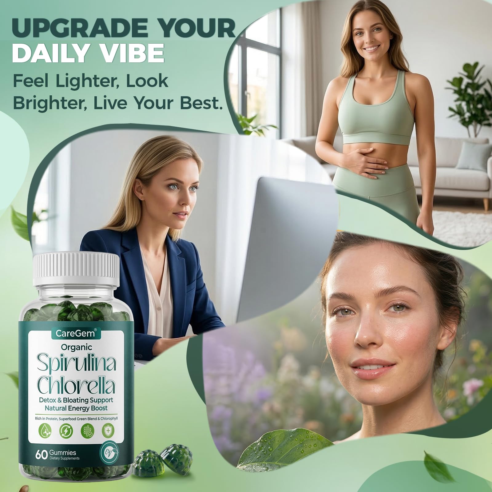 CareGem Spirulina Gummies ingredients list