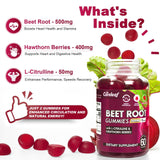 careleaf Beet Root Gummies 220g close-up of gummies