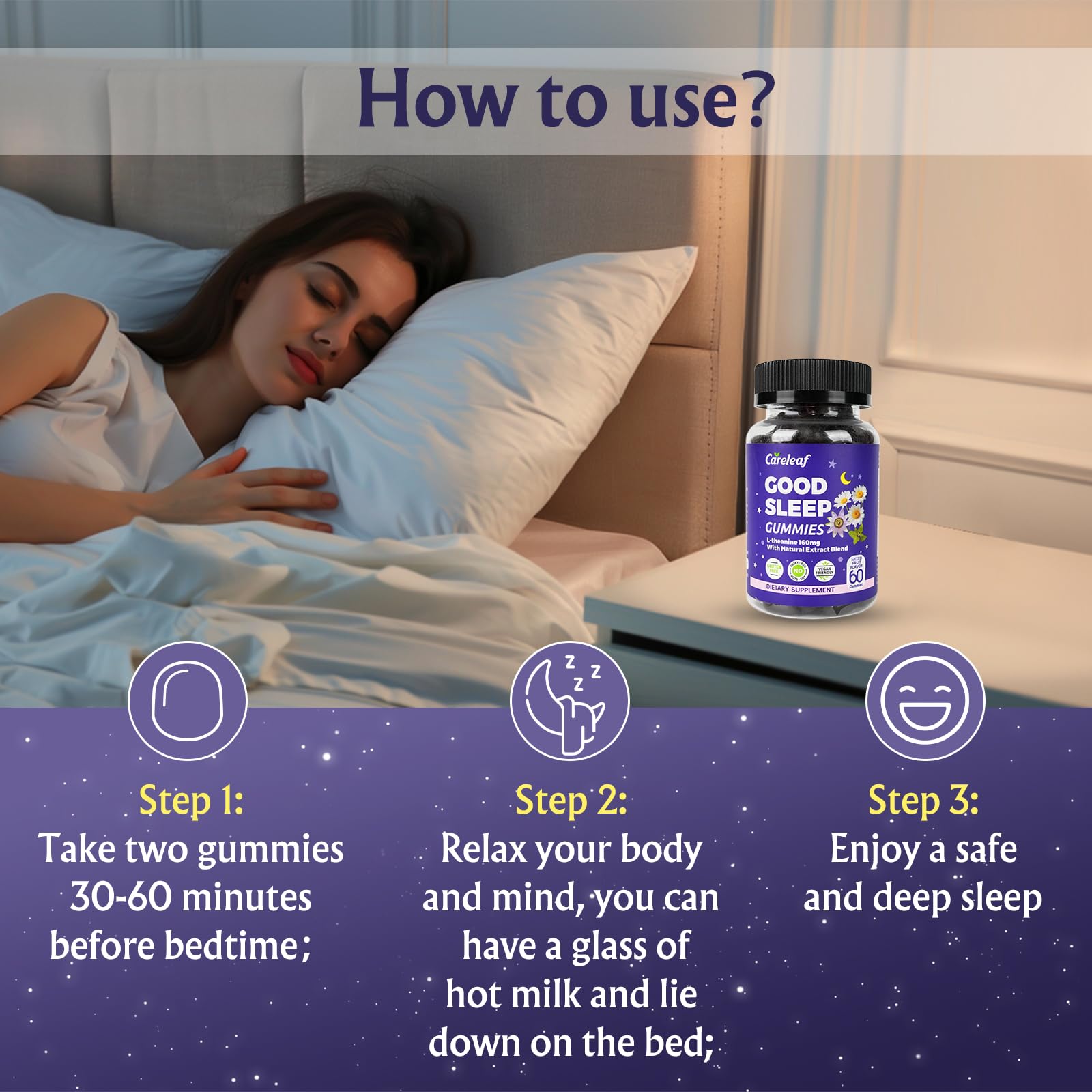 careleaf Sleep Gummies No Melatonin product dimensions