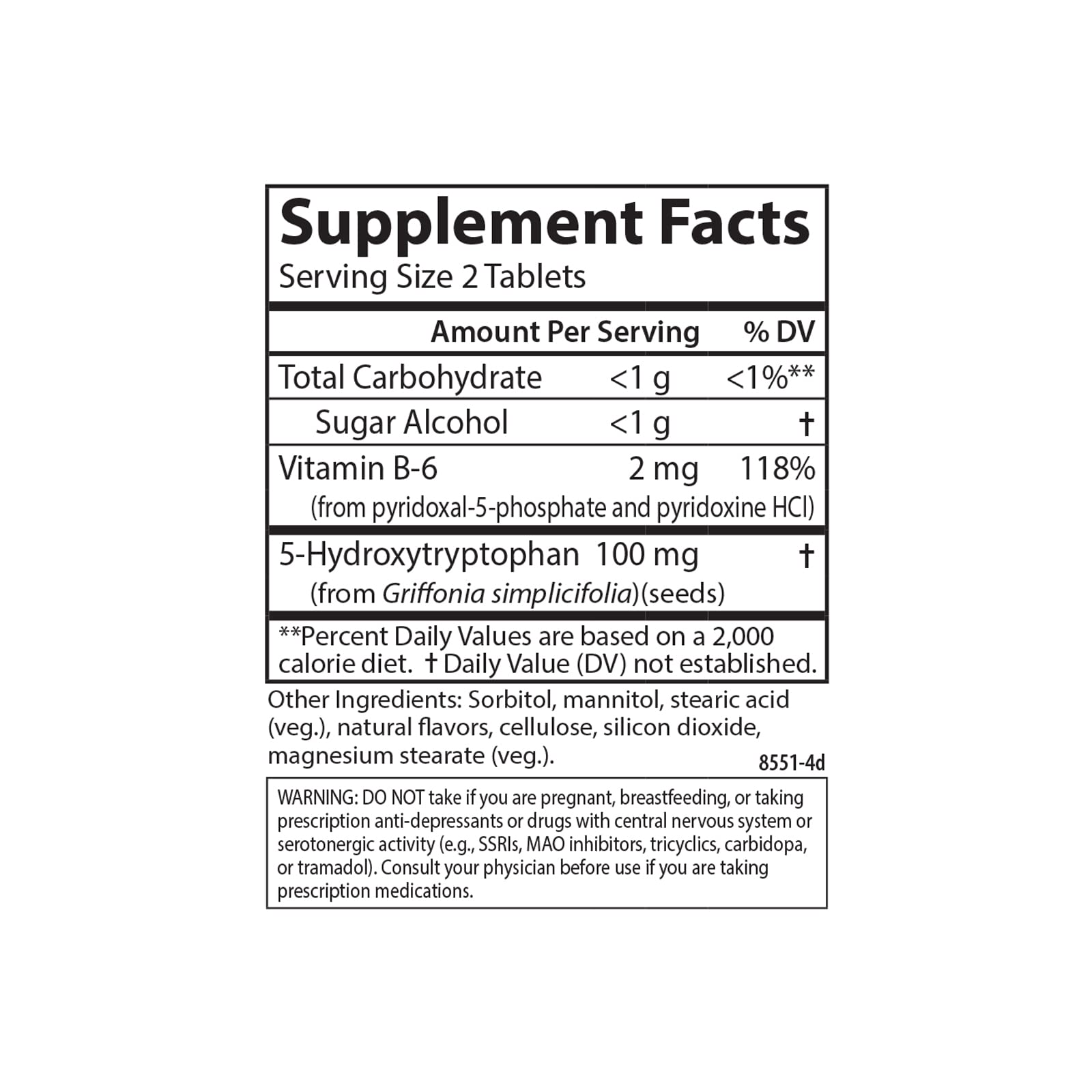 Carlson 5-HTP Chewables displayed with other vitamins