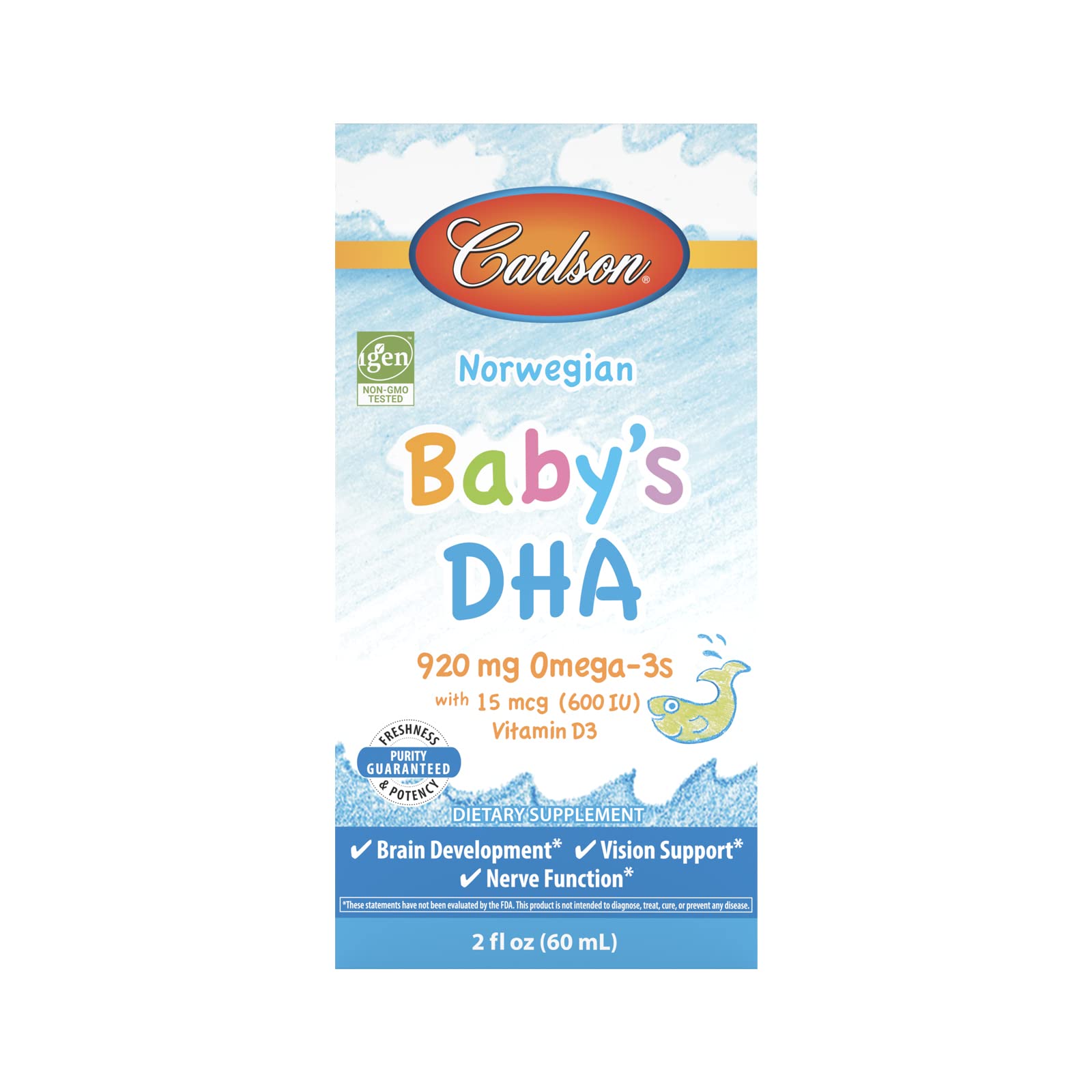 Carlson Baby's DHA Liquid being poured into spoon
