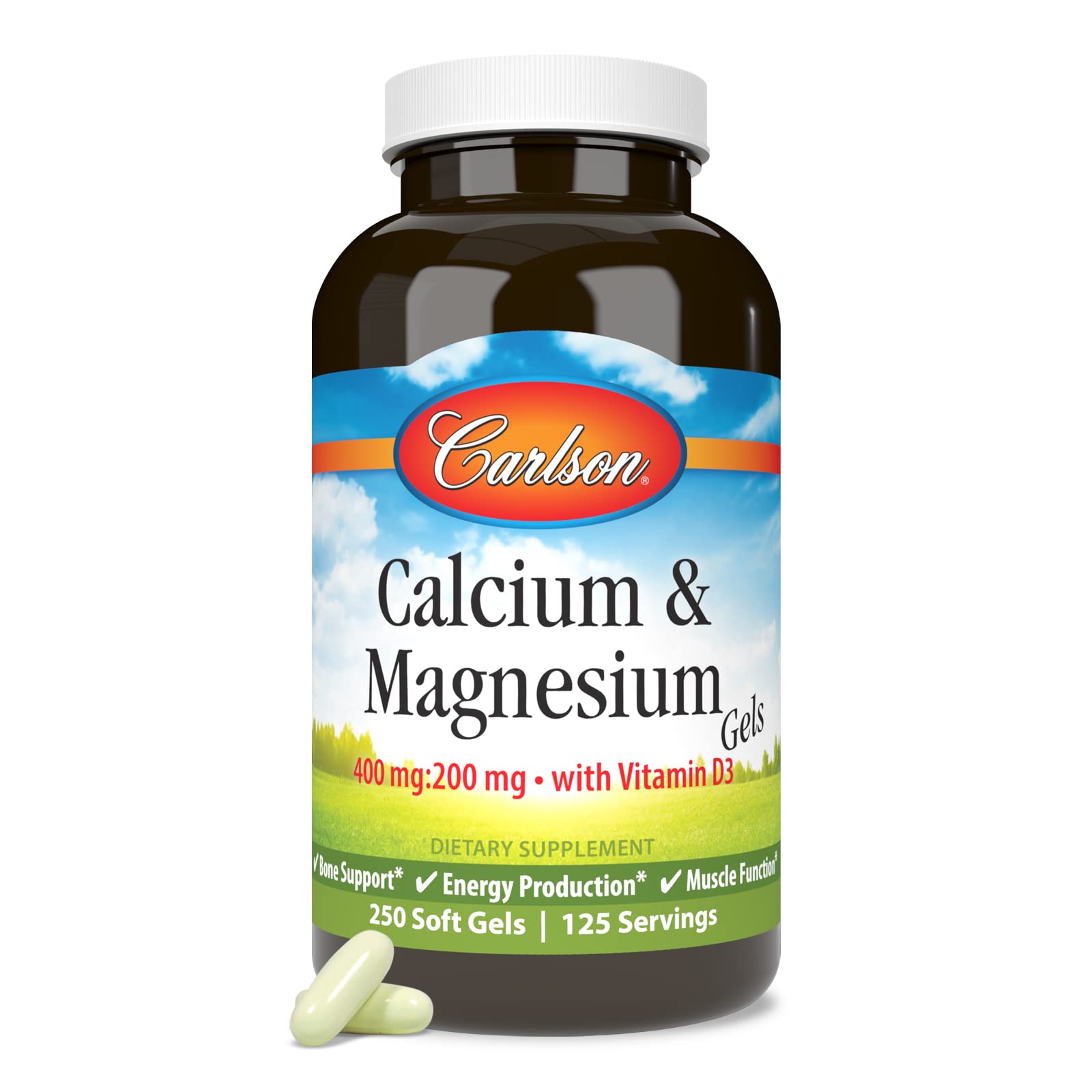 Carlson Cal-Mag Gels 458g front view with packaging