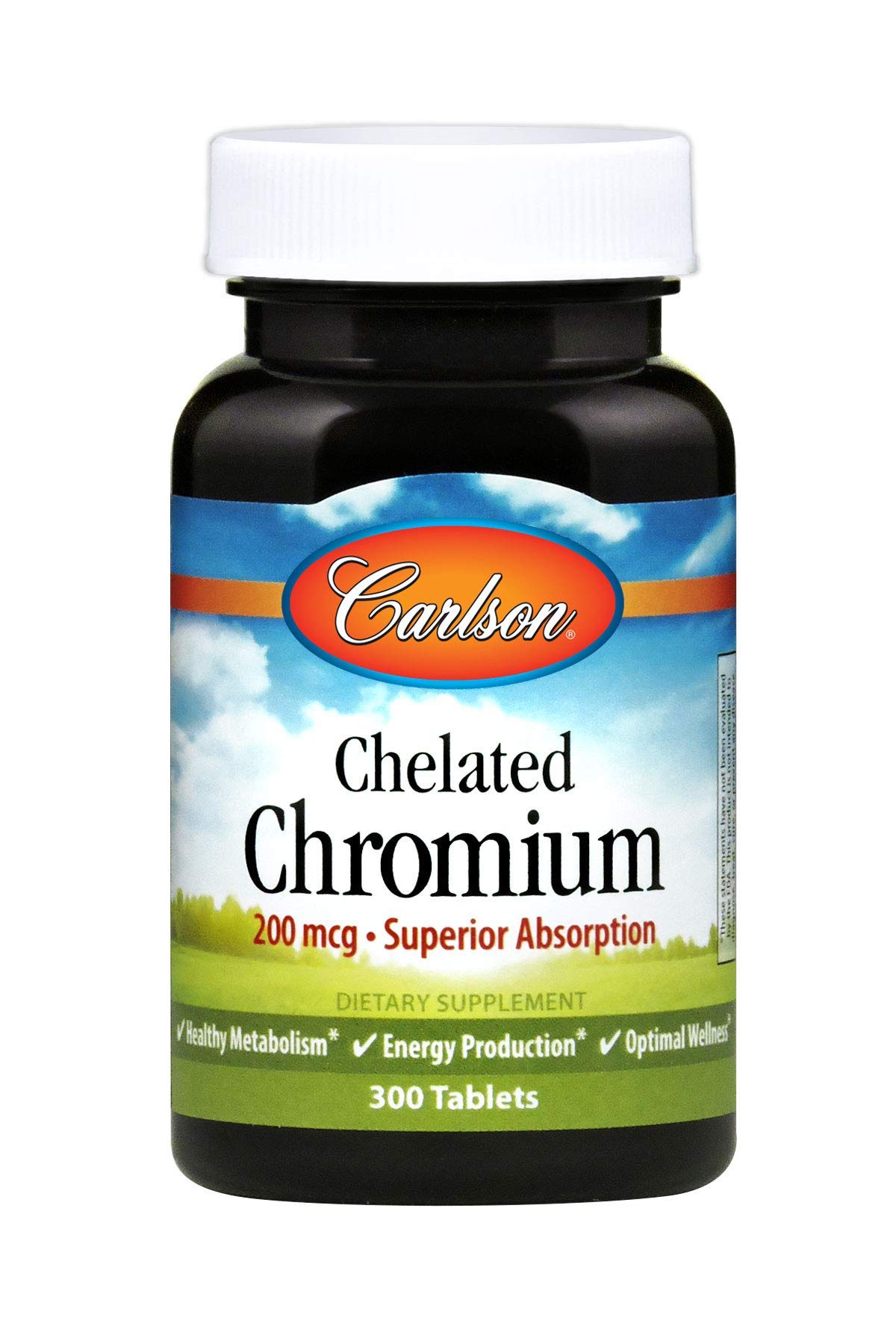 Carlson Chromium 200 mcg Supplement front view