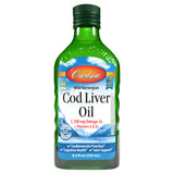 Carlson Cod Liver Oil Capsules front view with packaging