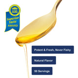 Carlson Cod Liver Oil Capsules with dosage information