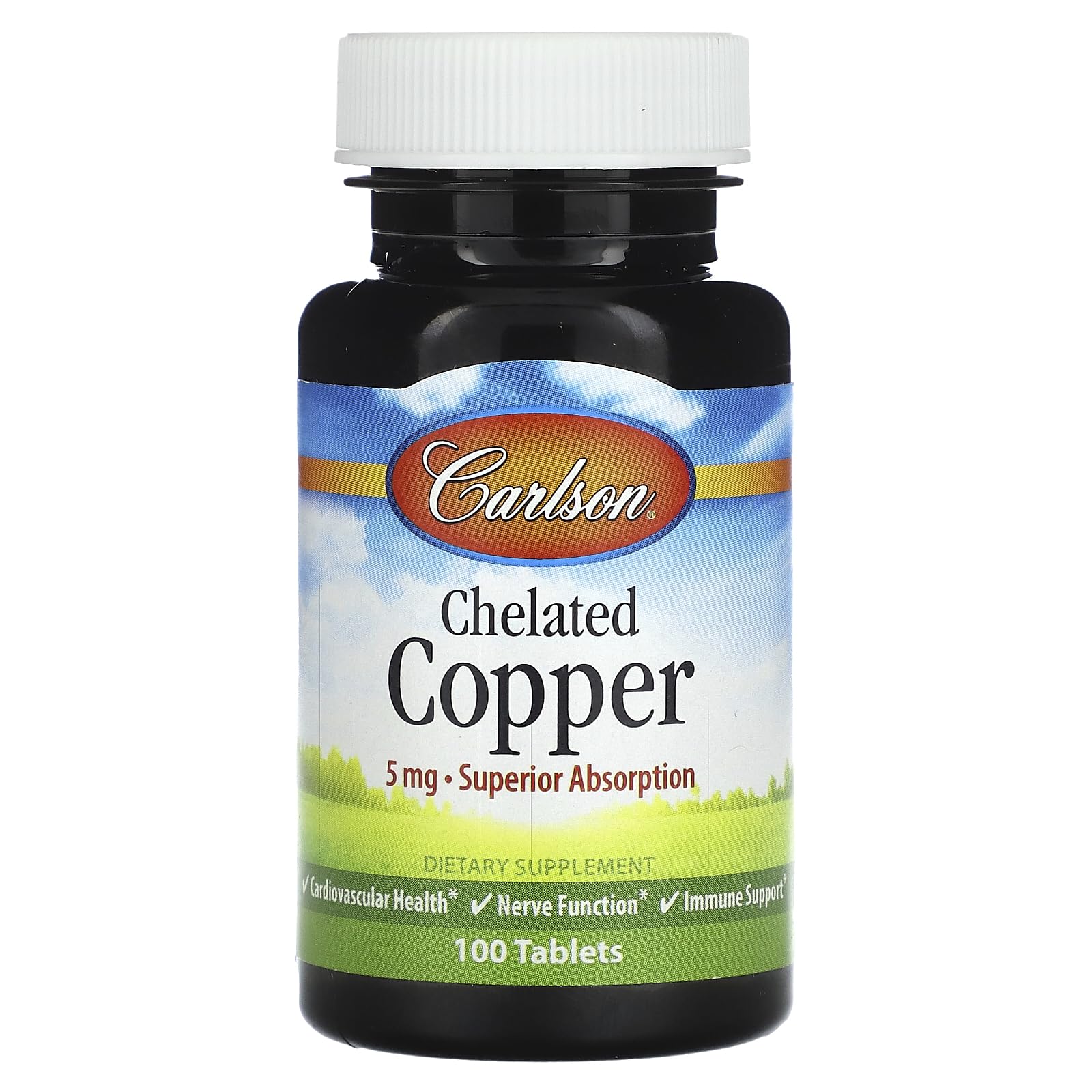 Carlson Copper Supplement 36g front view with packaging
