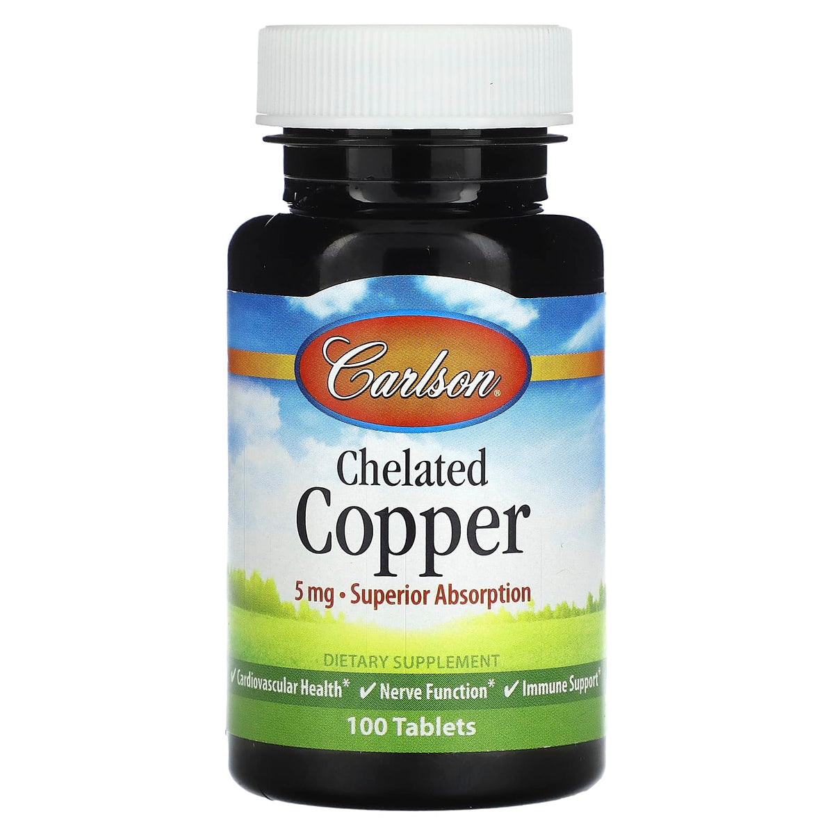 Carlson Copper Supplement 36g front view with packaging