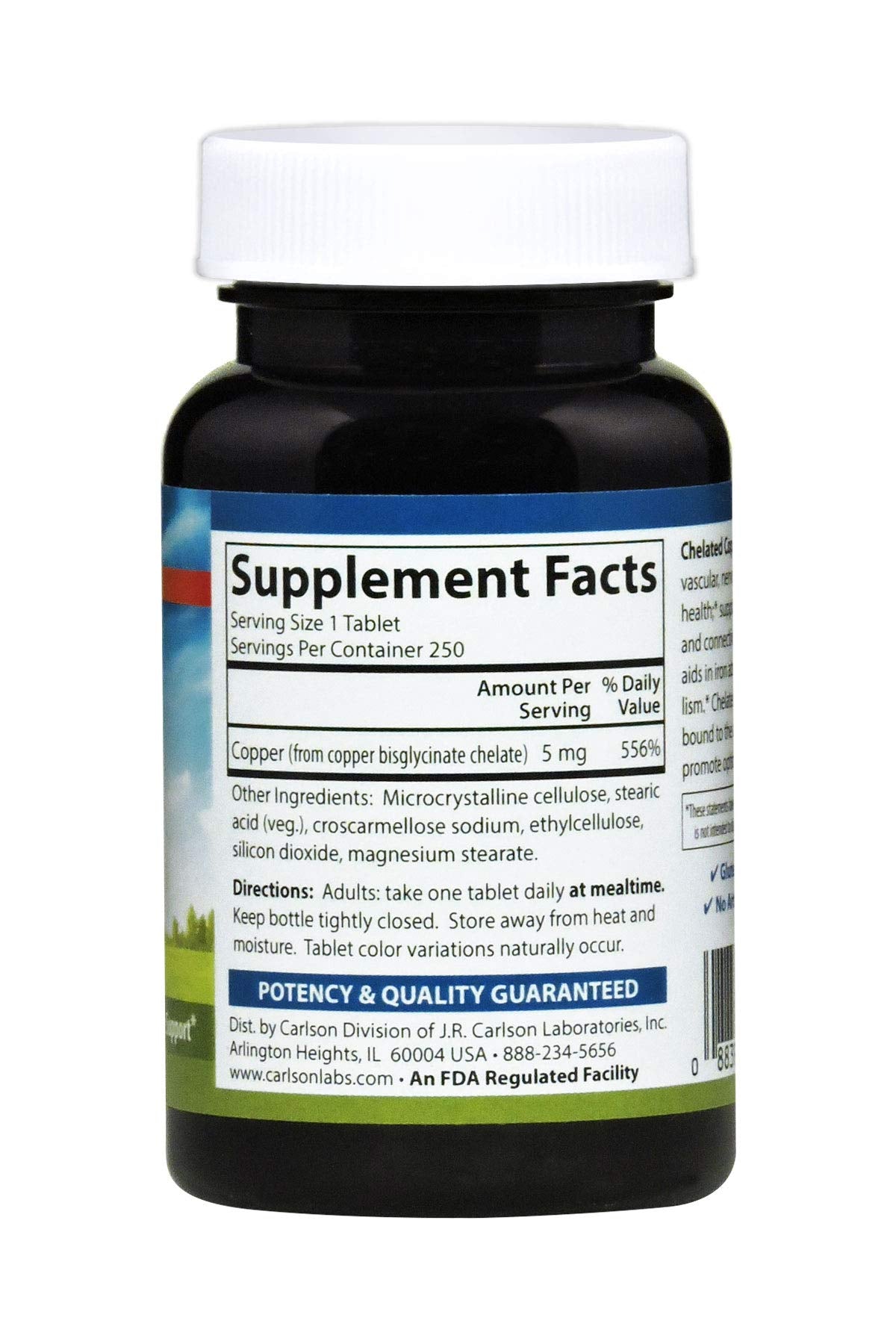 Carlson Copper Supplement 73g capsule close-up