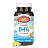 Carlson DHA Chewable Soft Gel back view with ingredient list