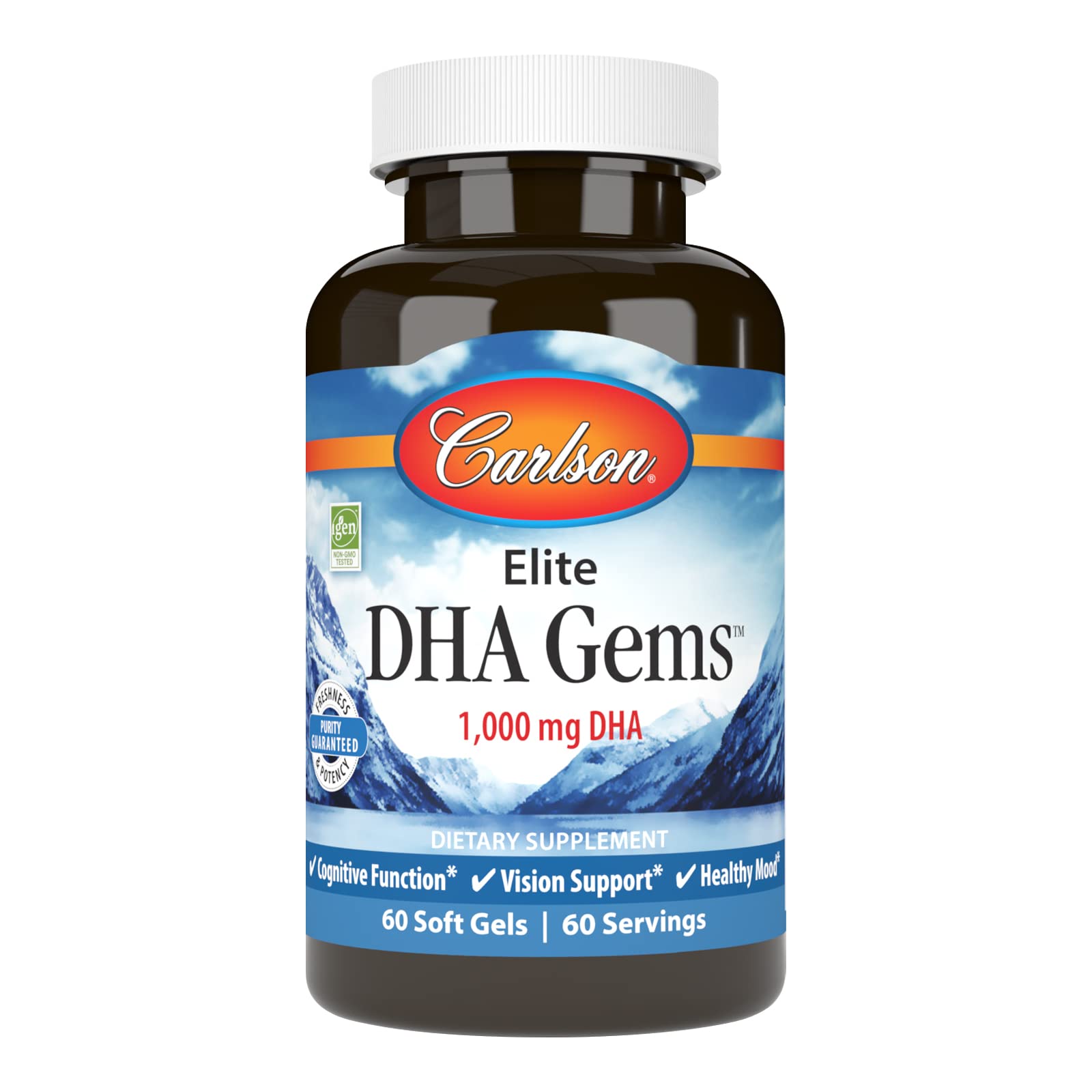Carlson DHA Soft Gel Capsules 1000mg front view