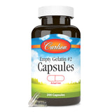 Carlson Empty Gelatin Capsules displayed with measuring spoon