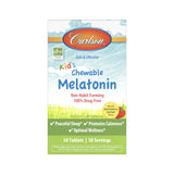 Carlson Kid's Chewable Melatonin tablet in hand