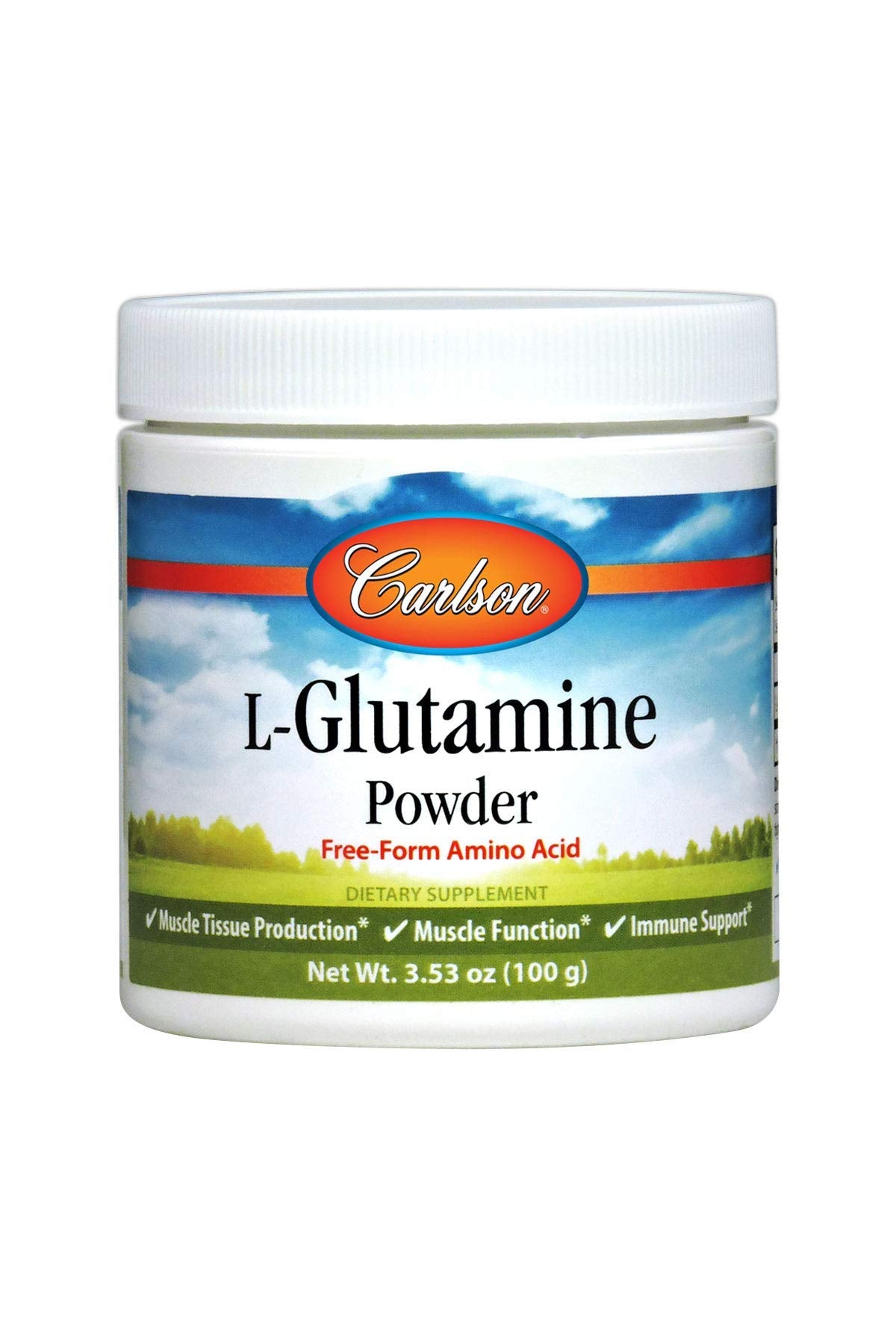Carlson L-Glutamine Powder 136g front view