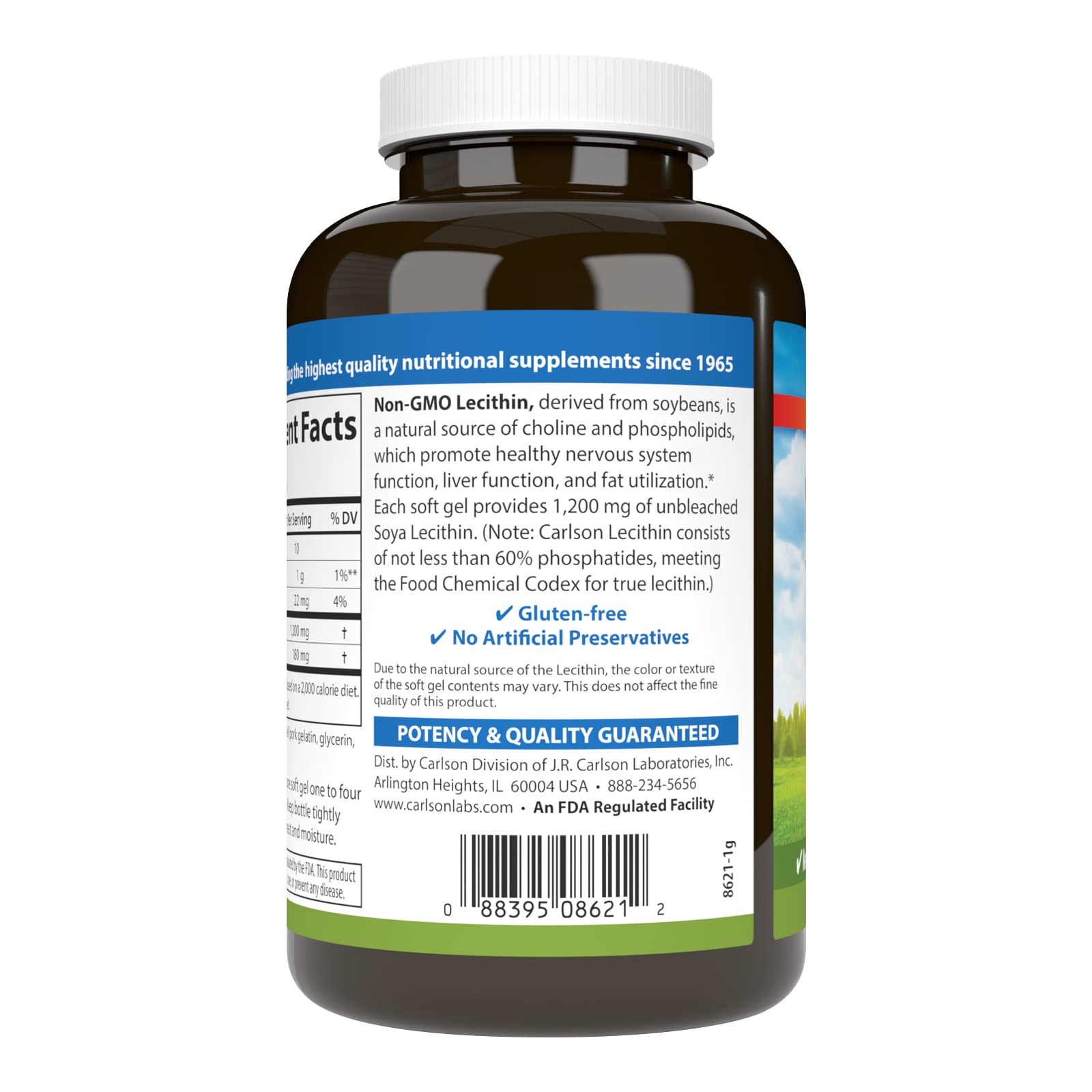 Carlson Lecithin 1200mg supplement packaging