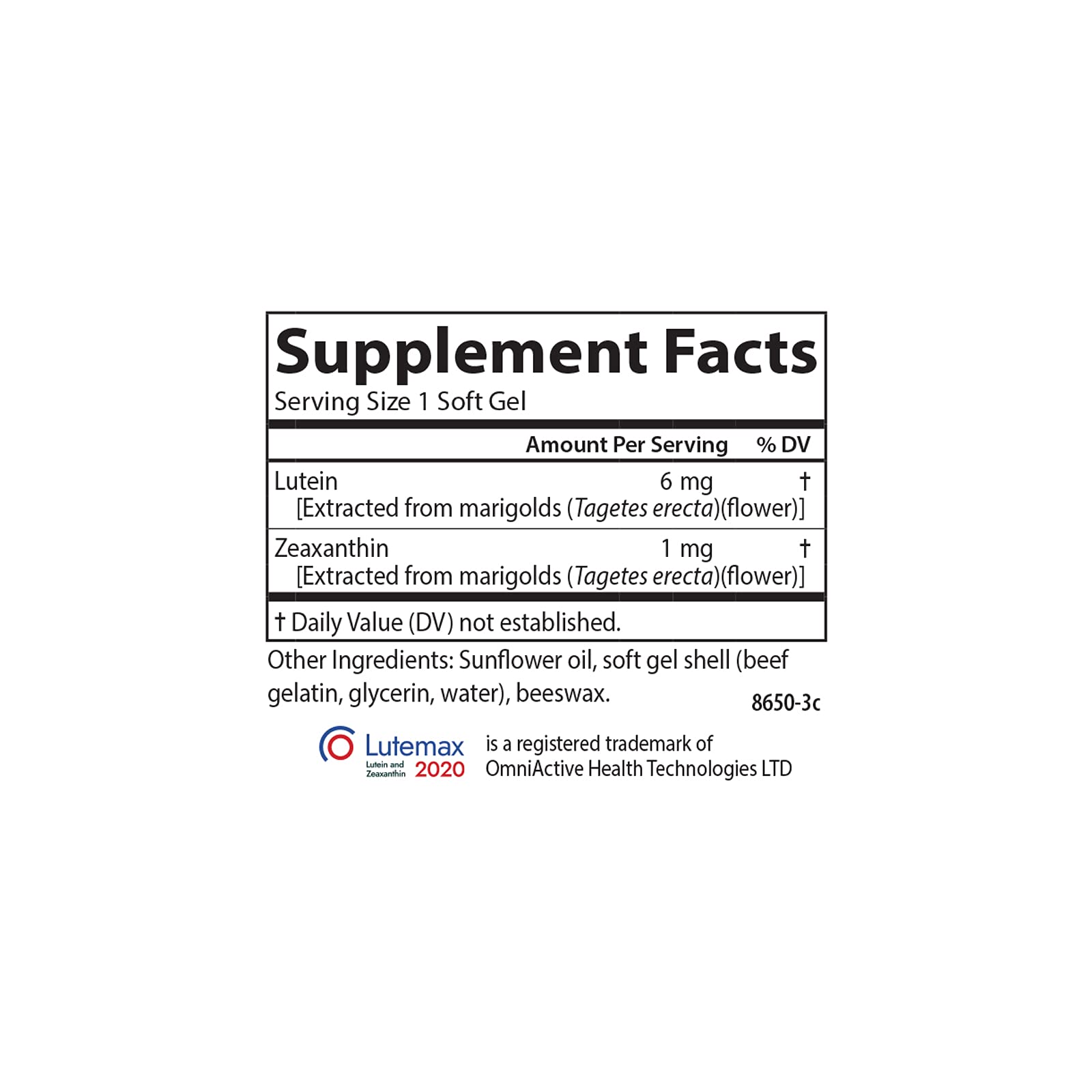Carlson Lutein Soft Gel in a hand