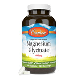 Carlson Magnesium Glycinate 400mg supplement with capsules