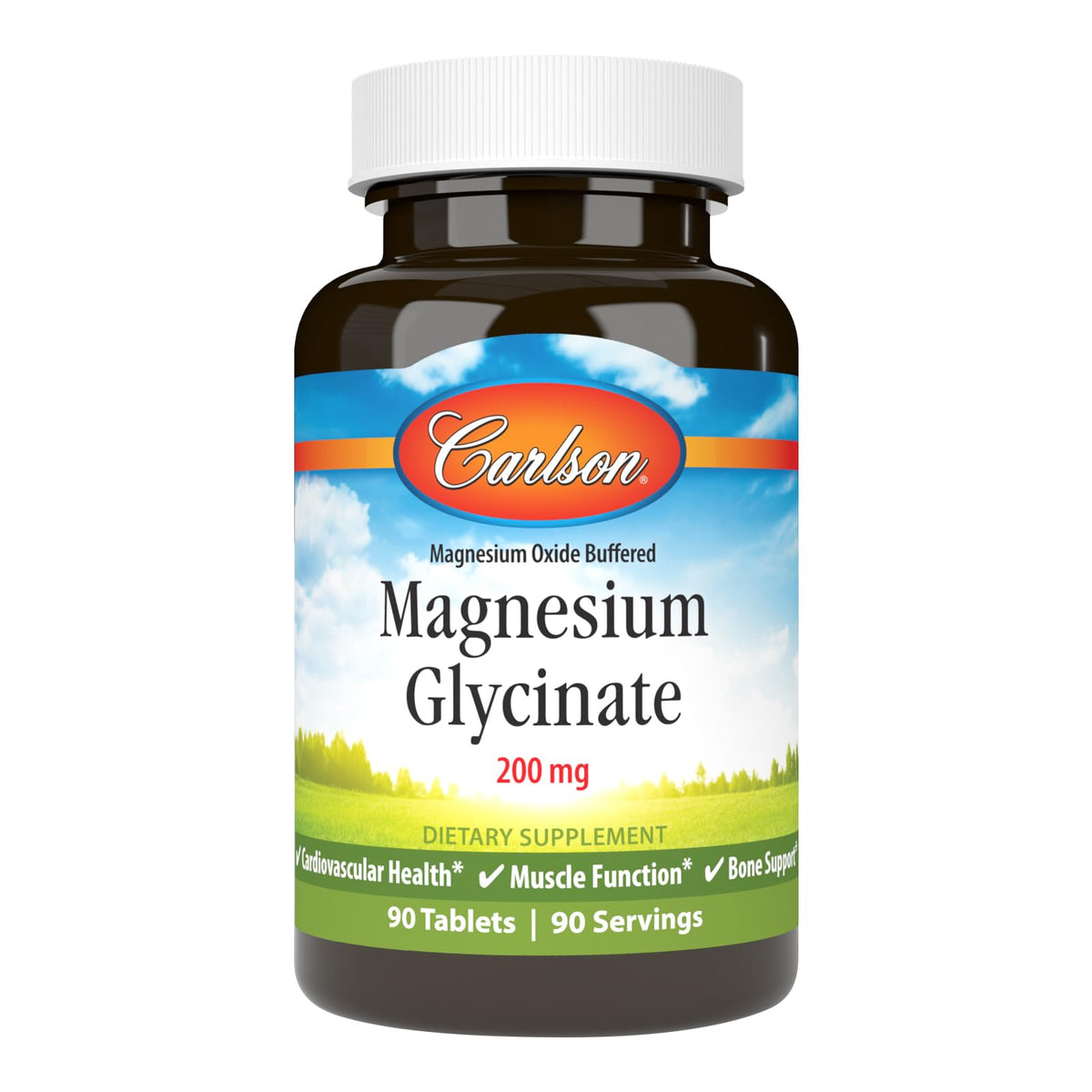 Carlson Magnesium Supplement 200mg front view