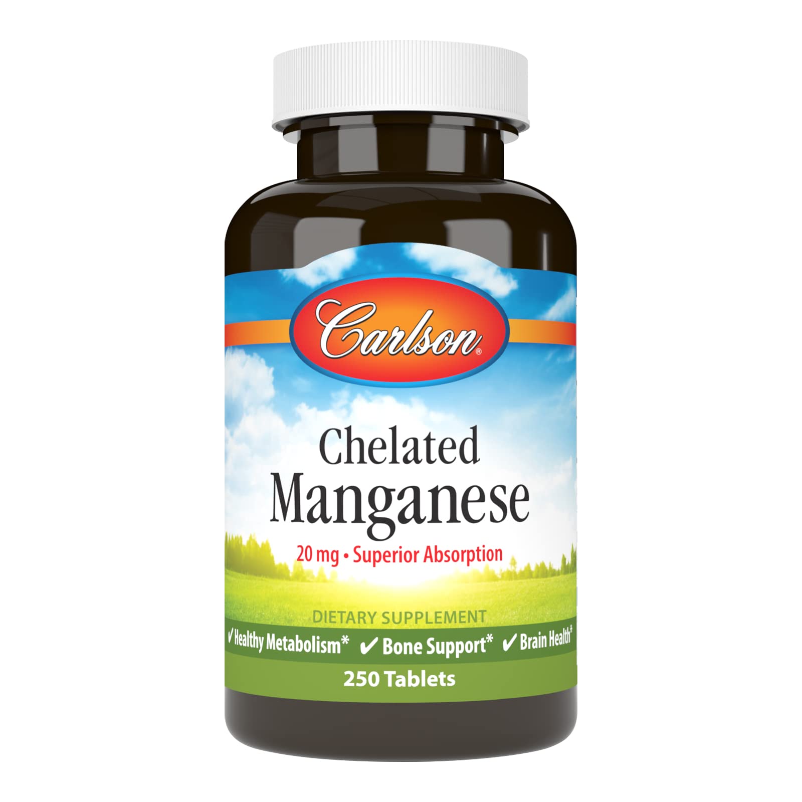 Carlson Manganese Supplement 20 mg front view