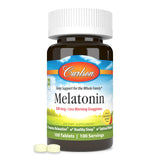 Carlson Melatonin 300 mcg chewable tablets open bottle