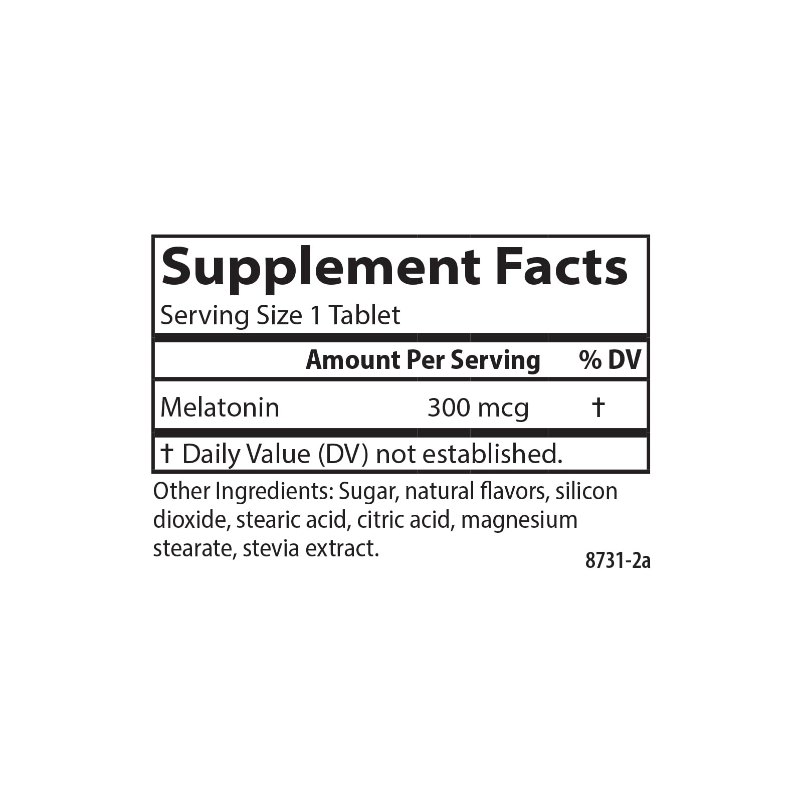 Carlson Melatonin chewable tablets side view