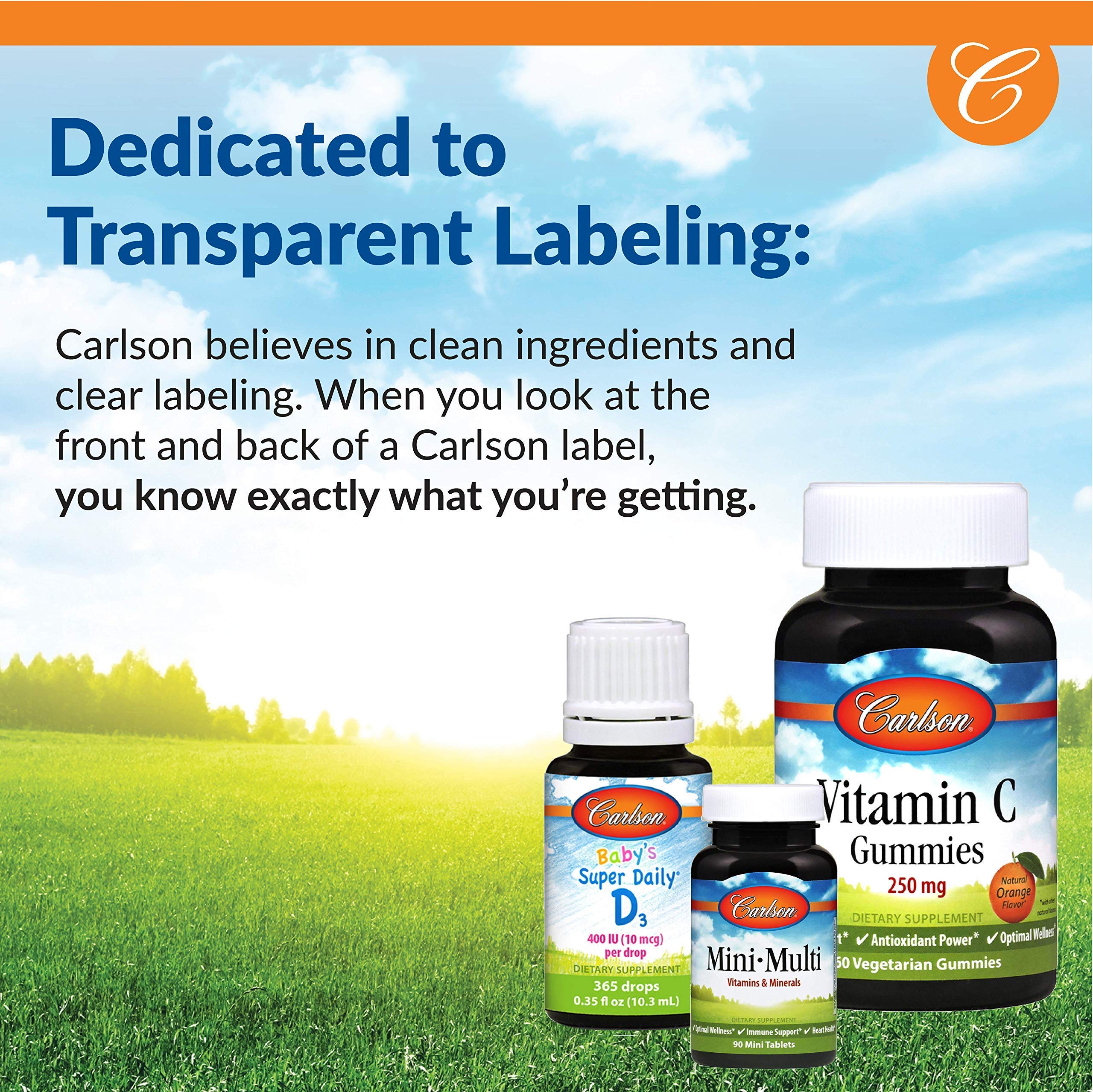 Carlson Melatonin chewable tablets with a glass of water