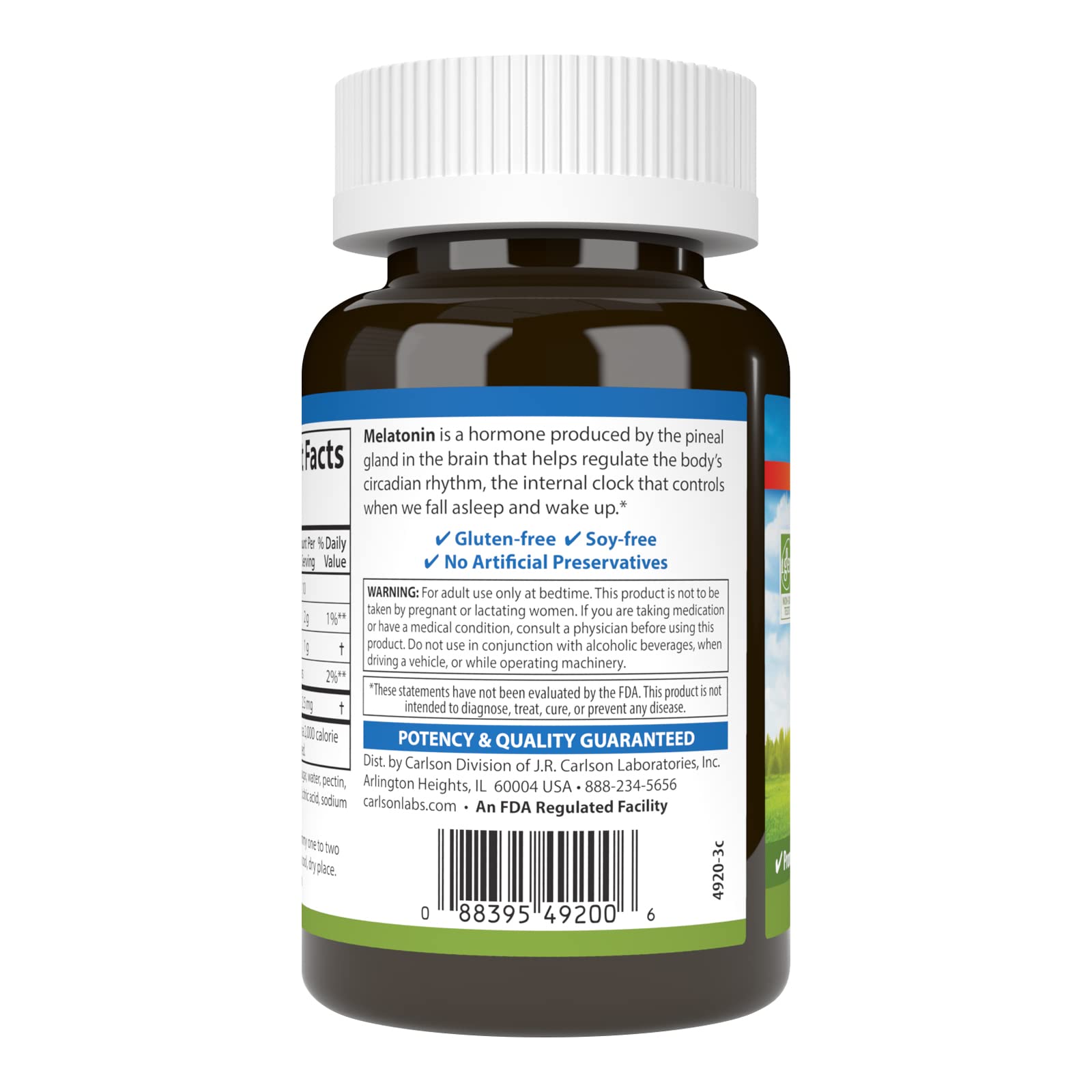 Carlson Melatonin Gummies 2.5 mg showing gummy texture
