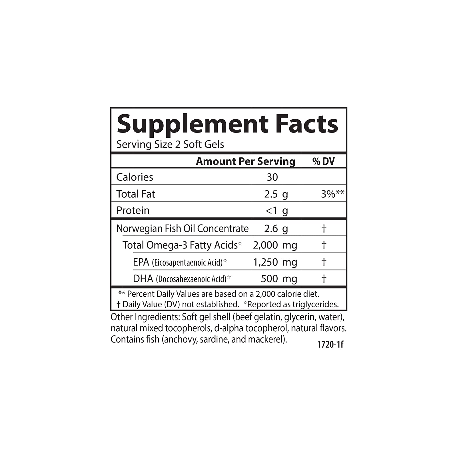 Carlson Omega-3 Fish Oil 2000mg lemon flavour soft gels on a table
