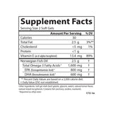 Carlson Omega-3 Fish Oil Soft Gels back view with nutritional information