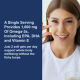 Carlson Omega-3 Fish Oil Soft Gels close-up of soft gel