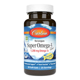 Carlson Omega-3 Fish Oil Soft Gels front view with packaging