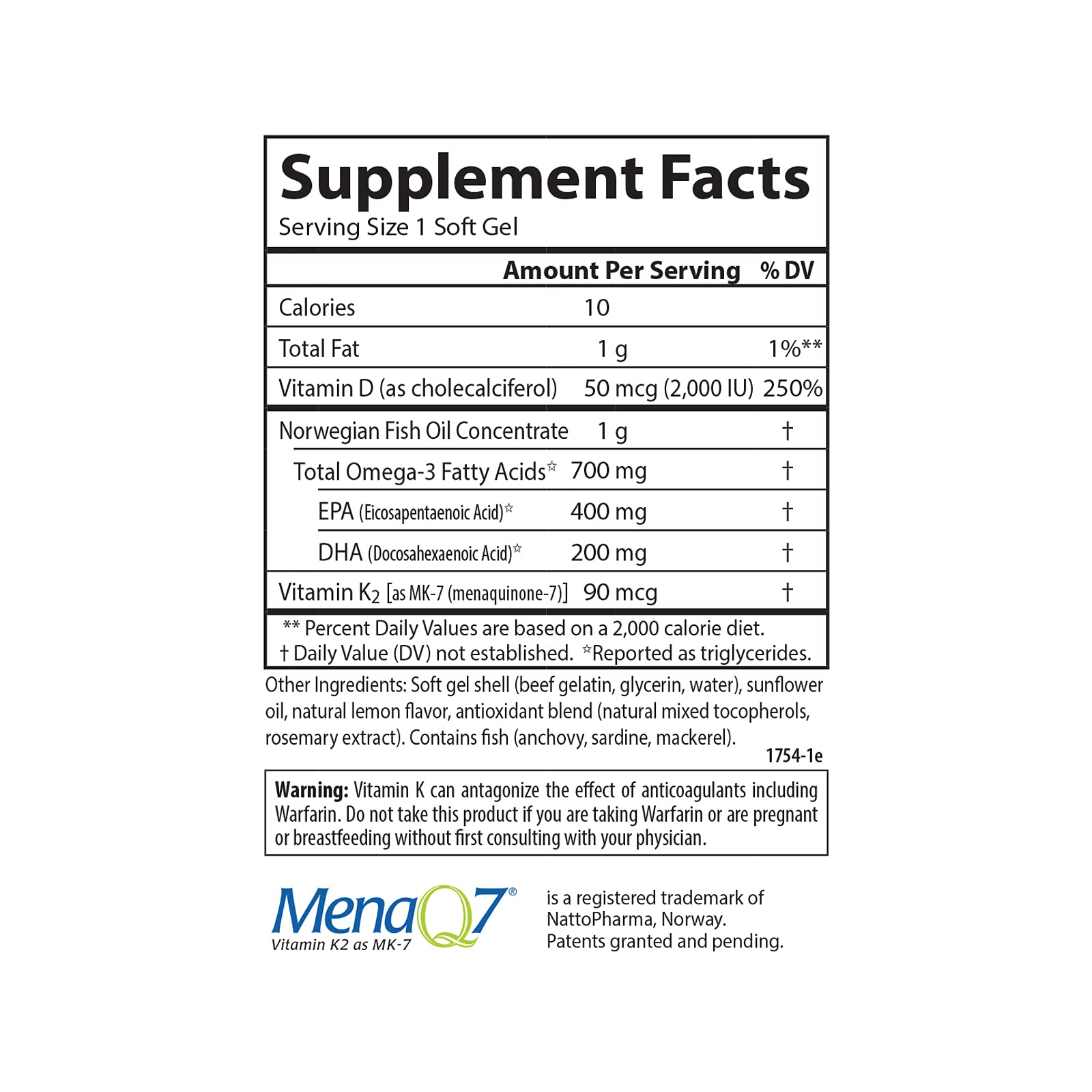Carlson Omega-3 Fish Oil supplement bottle side view