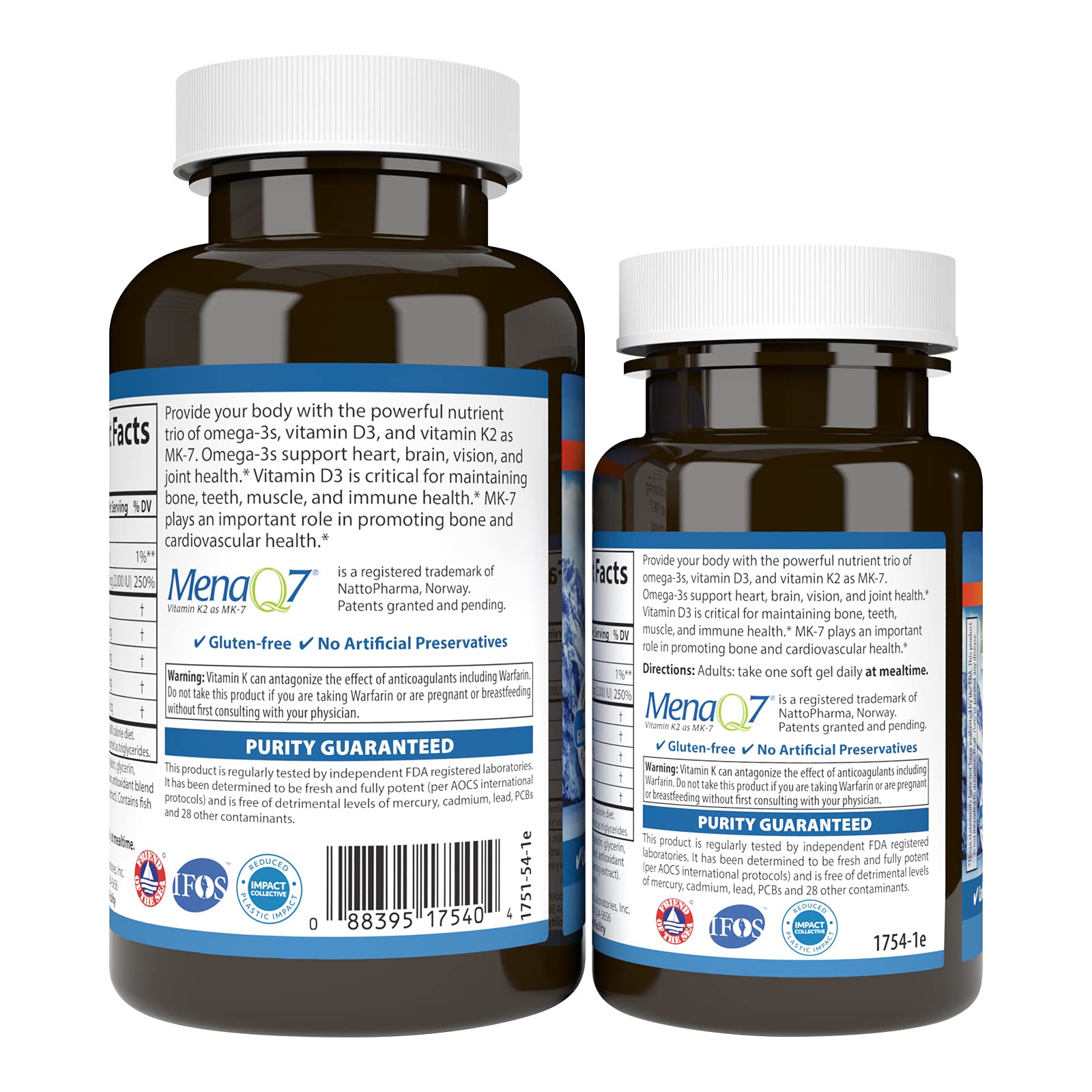 Carlson Omega-3 Fish Oil supplement label close-up