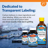 Carlson Omega-3 Mini Soft Gels 1000mg displayed with other supplements