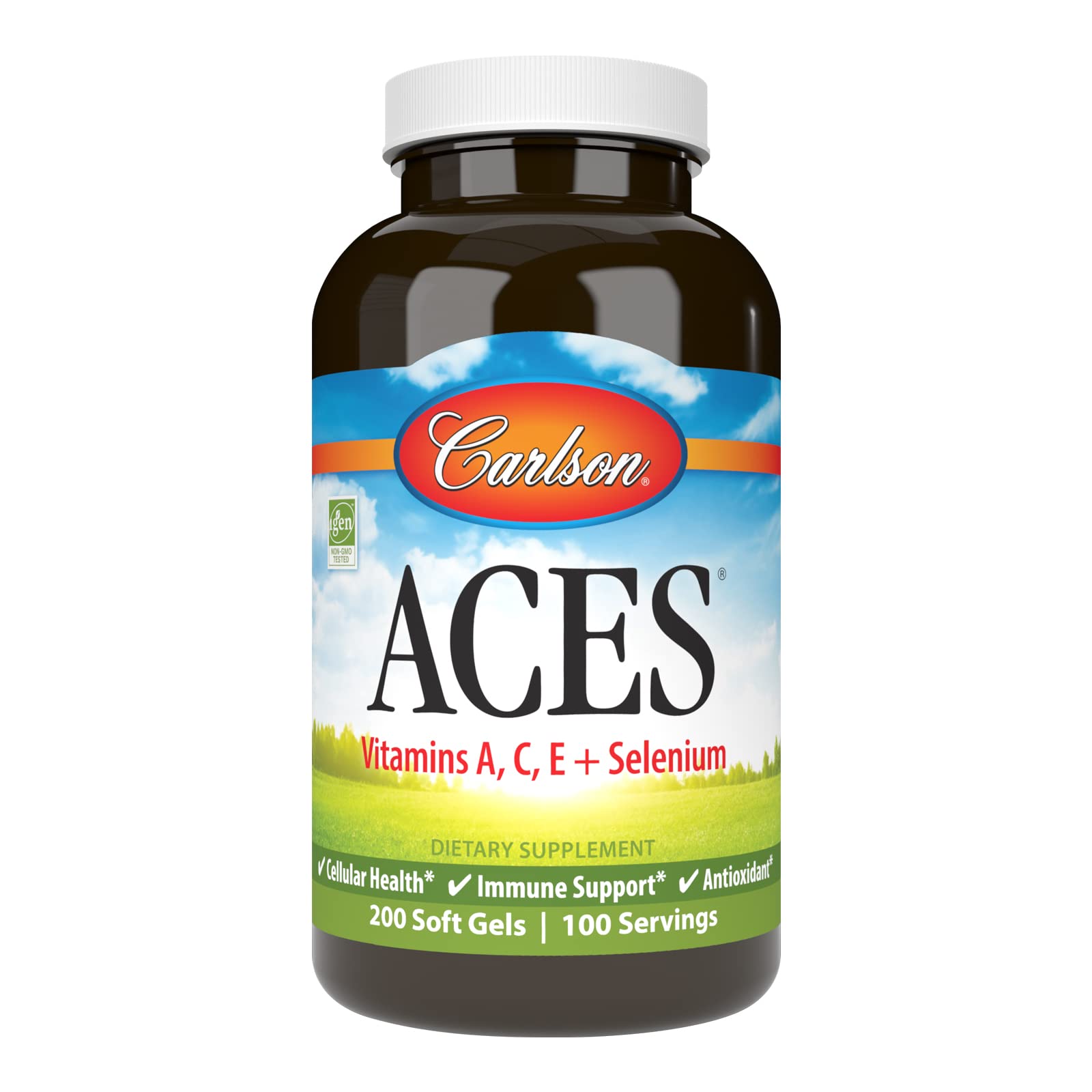 Carlson Selenium 200mcg Antioxidant Supplement front view
