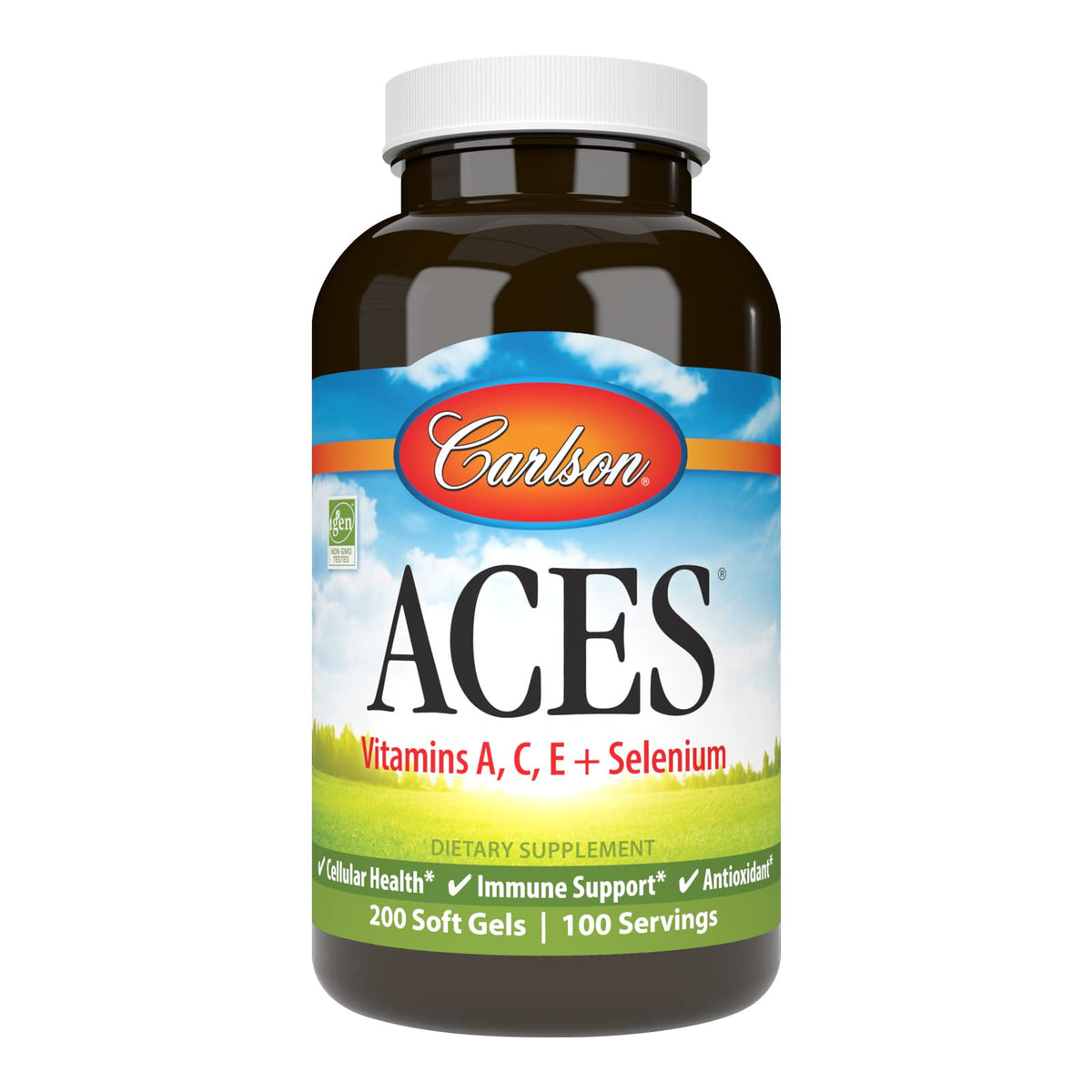 Carlson Selenium 200mcg Antioxidant Supplement front view