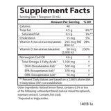 Carlson Super D Omega-3 supplement in a teaspoon with lemon slices